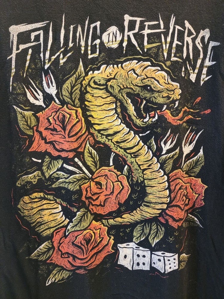Falling In Reverse Vintage Band Unisex Black T-Shirt Sizes S-2XL