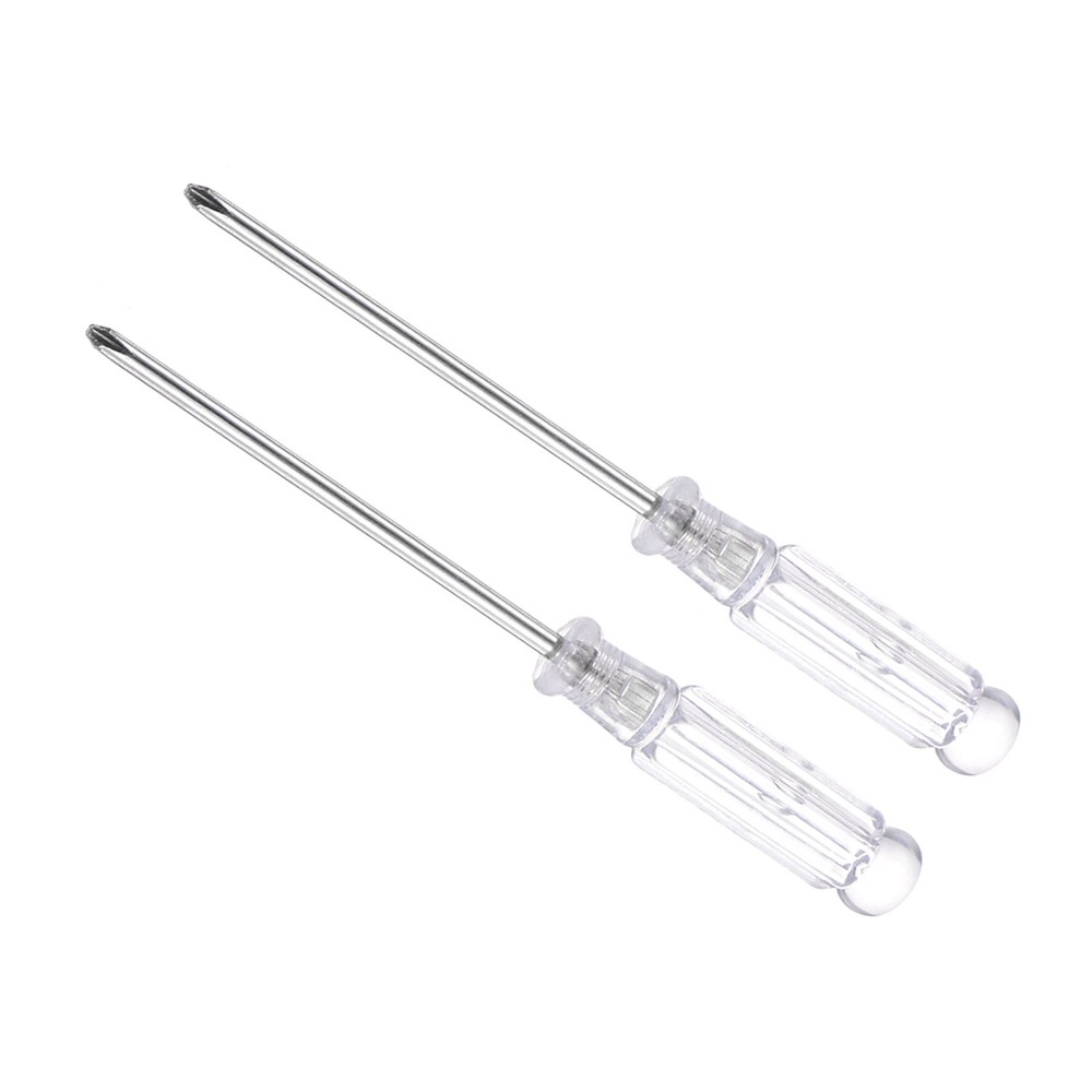 2pcs Small Phillips Screwdriver 3.0mm 92mm with Anti-Slip W Handle