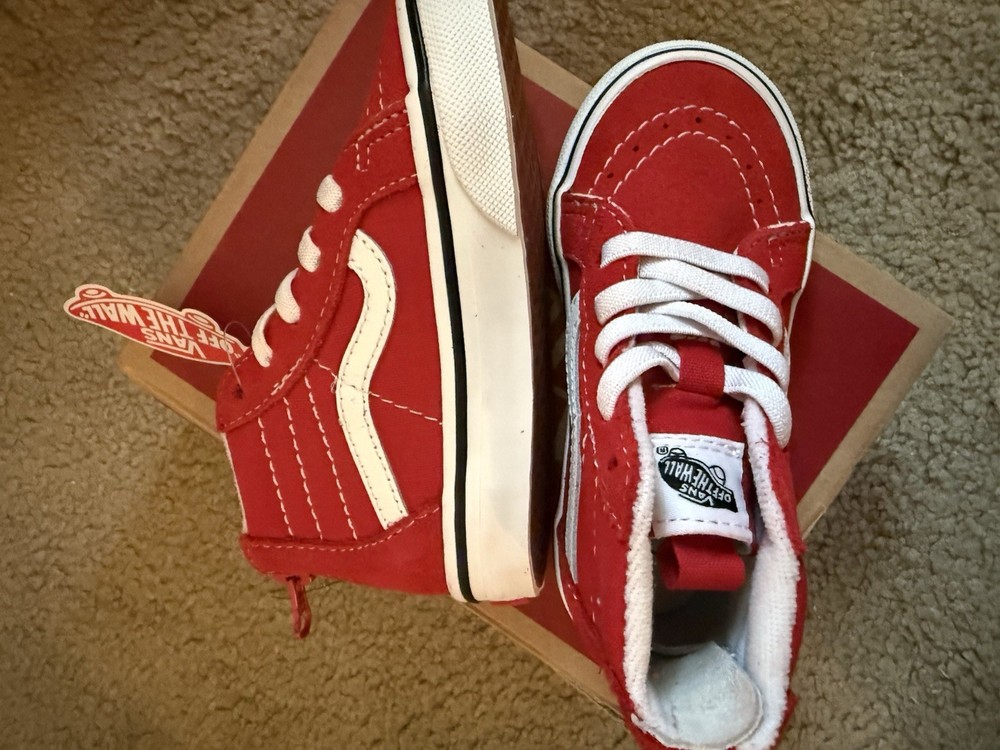 VANS/TODDLER SZ-7.5/RED/NEW!!