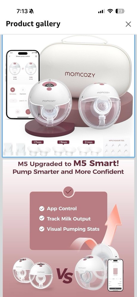 Momcozy S12 9-Levels Double Wearable Breast Pump - White