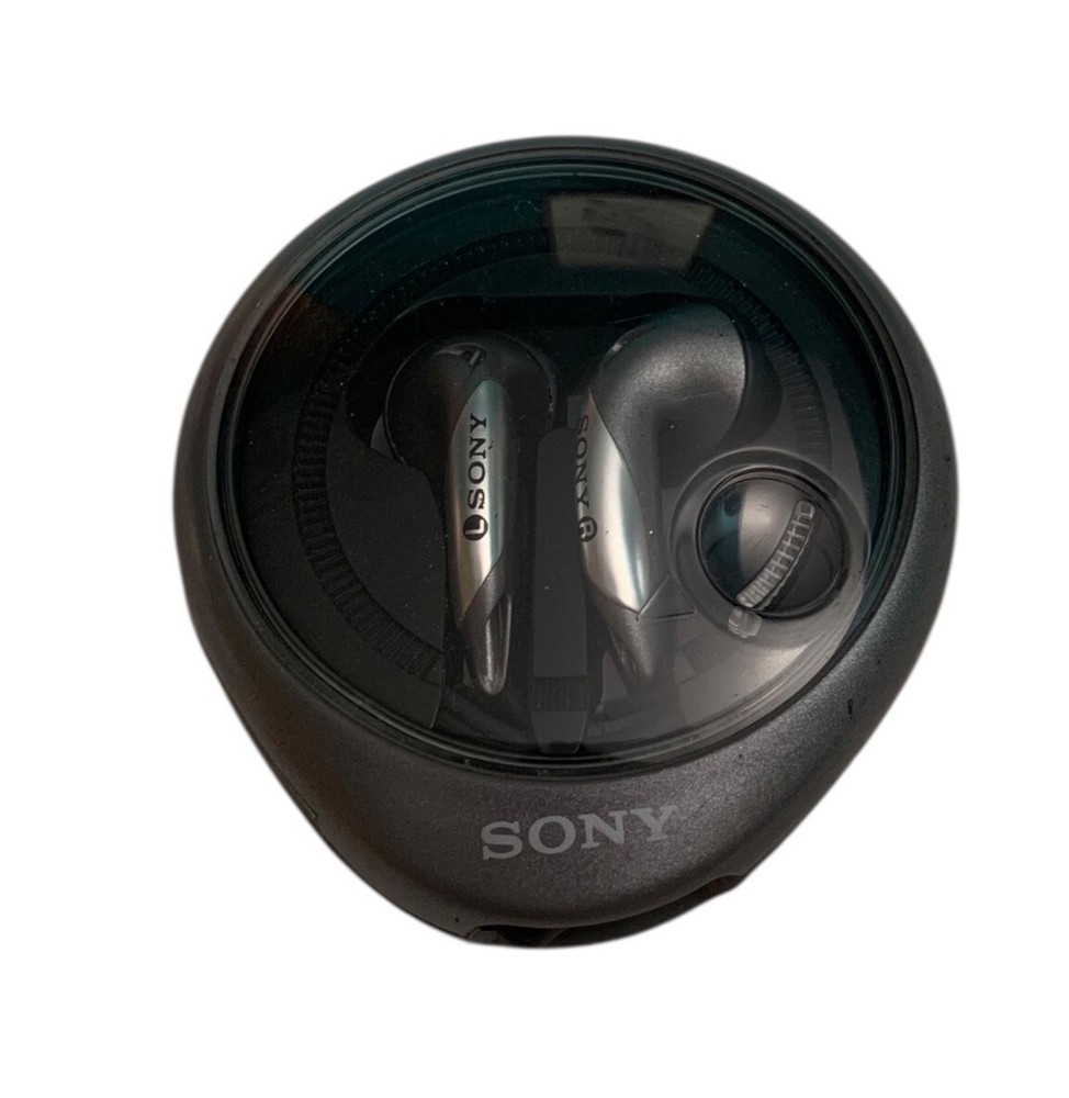Sony Walkman MDR-E828 Stereo Wired Earbuds with Winding Case Fully Functional Rare Vintage