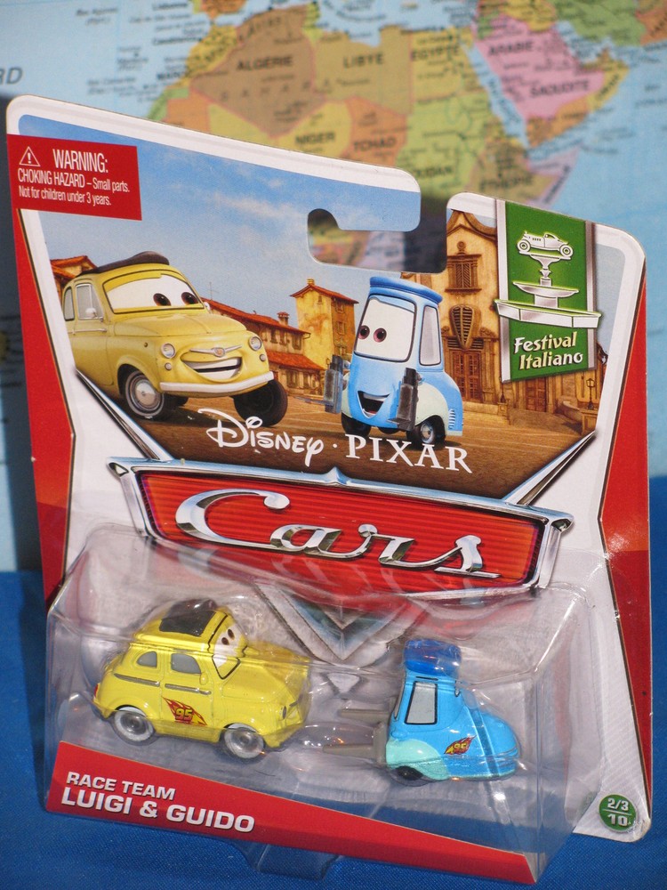 DISNEY PIXAR CARS RACE TEAM LUIGI & GUIDO FESTIVAL ITALIANO **BRAND NEW & RARE**
