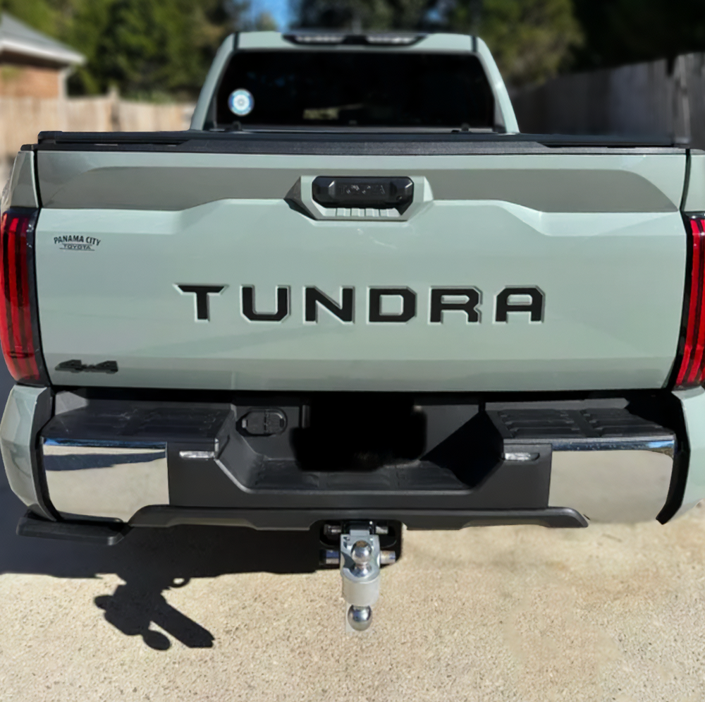 VINYL: Matte Black Letters Inserts Toyota Tundra 2022 2023 2024 2025 Tailgate