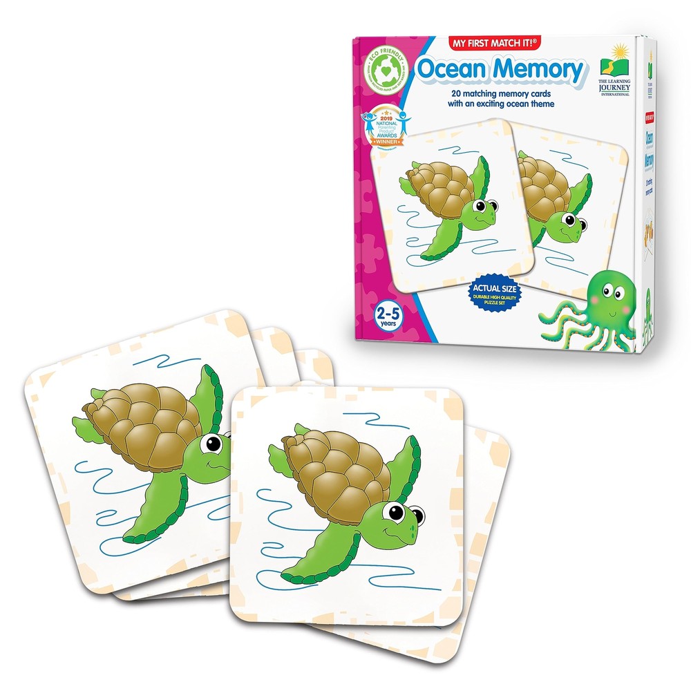 The Learning Journey Ocean Memory Matching Game for Kids - 20 Fun Animal Cards  