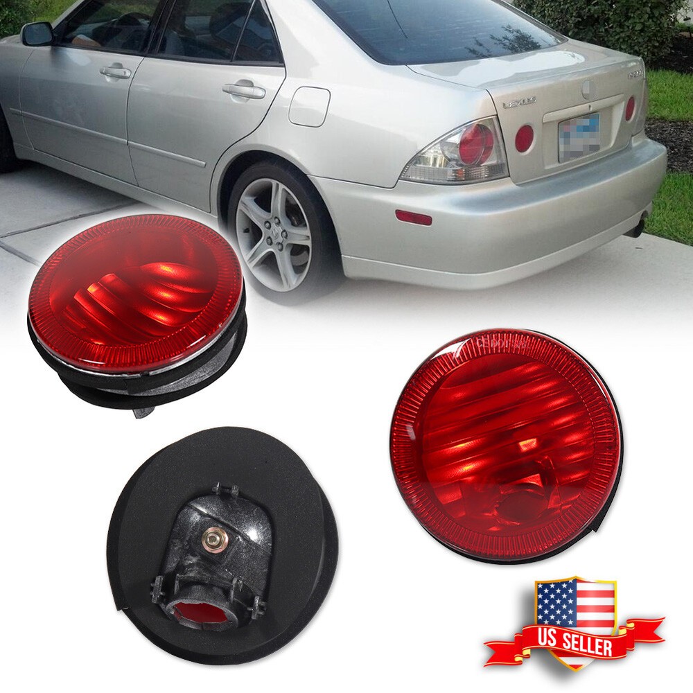 FIT FOR 2001-2005 LEXUS IS-300 IS300 RED LENS REAR TRUNK TAIL BRAKE LIGHTS 2PCS