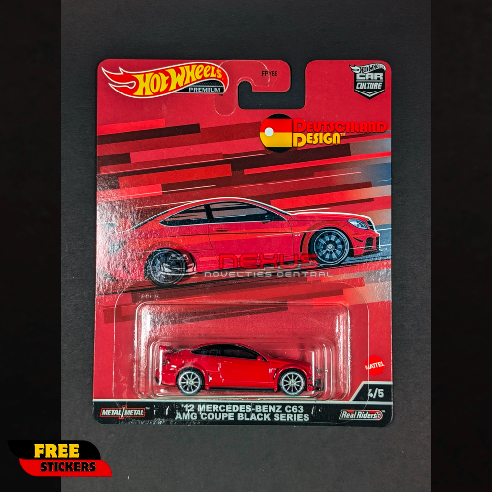 2022 Hot Wheels Mercedes C63 AMG Coupe Black Series 4/5 Deutschland Design