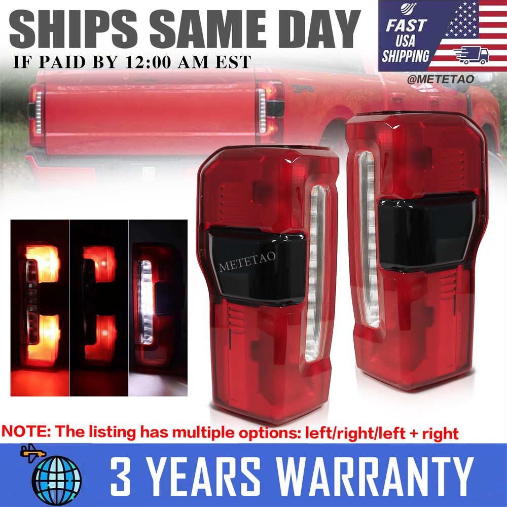 For Ford F-250 F-350 Super Duty 2023-2024 Right LED Rear Tail Light W/Blind Spot