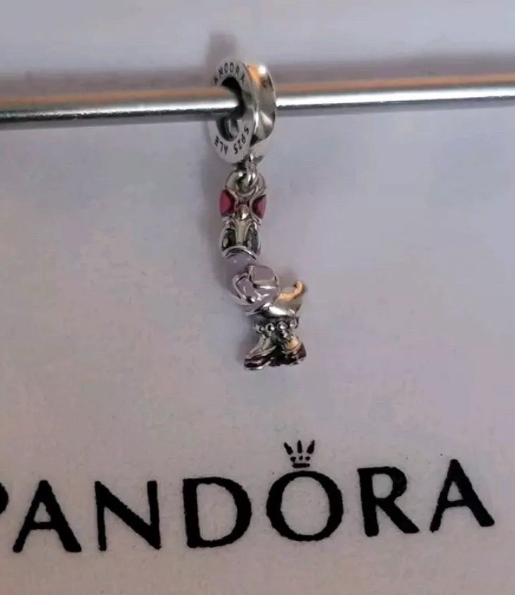 Pandora Disney Daisy Duck Dangle Charm 793249C01 Authentic Silver Jewelry