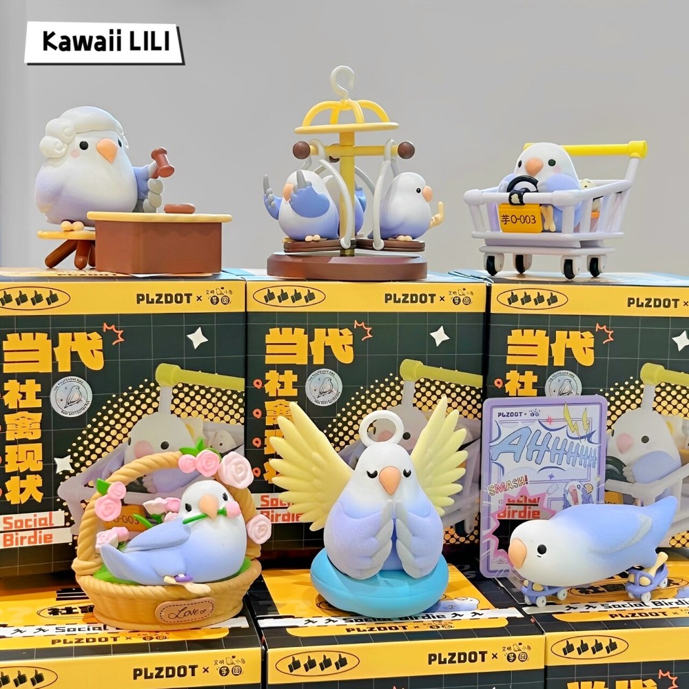 PLZDOT Polite Love Bird Social Birdie Series Blind Box Figure Toys