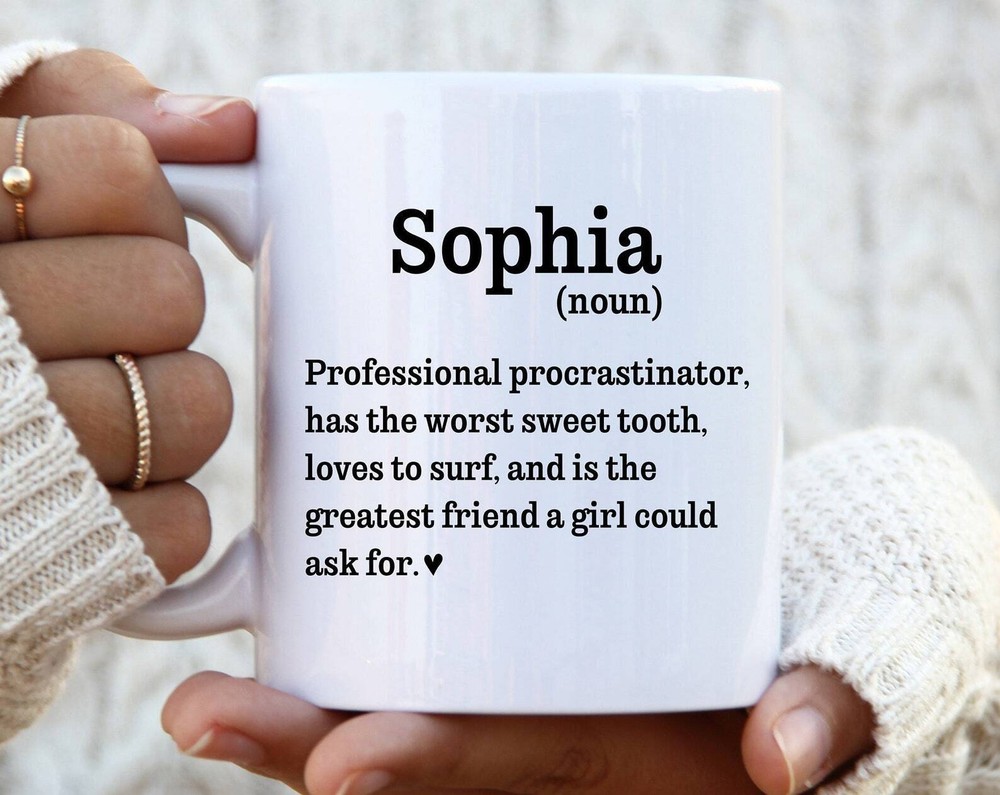 Personalized Custom Name Mug with Funny Definition for Coffee Lovers