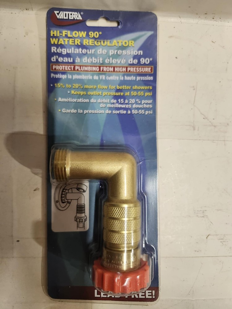 High-Flow Water Regulator & 90 Degree Hose Saver
