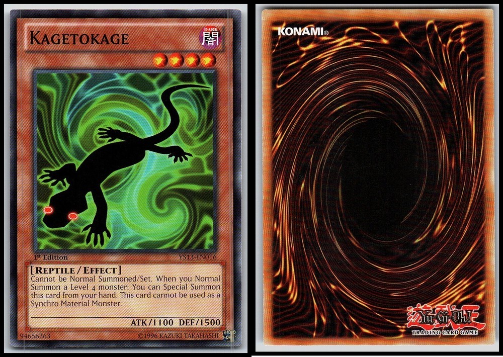 KAGETOKAGE YS13-EN016 1ST EDITION YU-GI-OH!