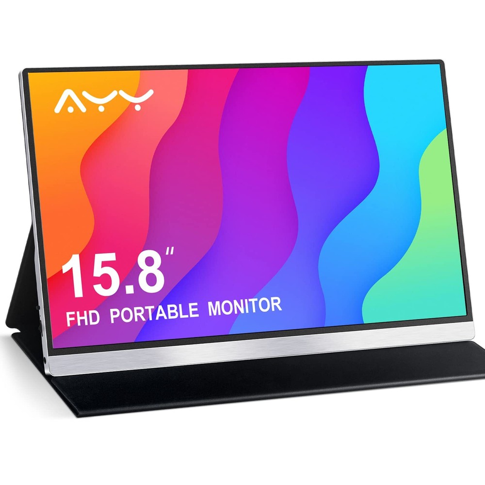Portable Monitor 15.8 Inch FHD 1080P Portable External Second Monitor HDMI Tr...