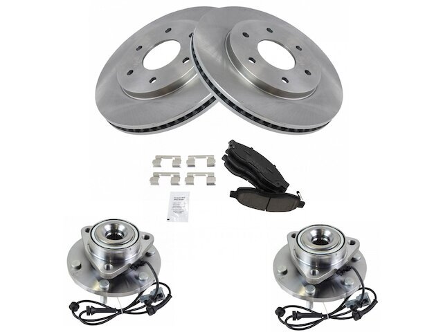 Front Brake Pad and Rotor and Wheel Hub Kit fits Infiniti QX56 2004-2005 63TJPN