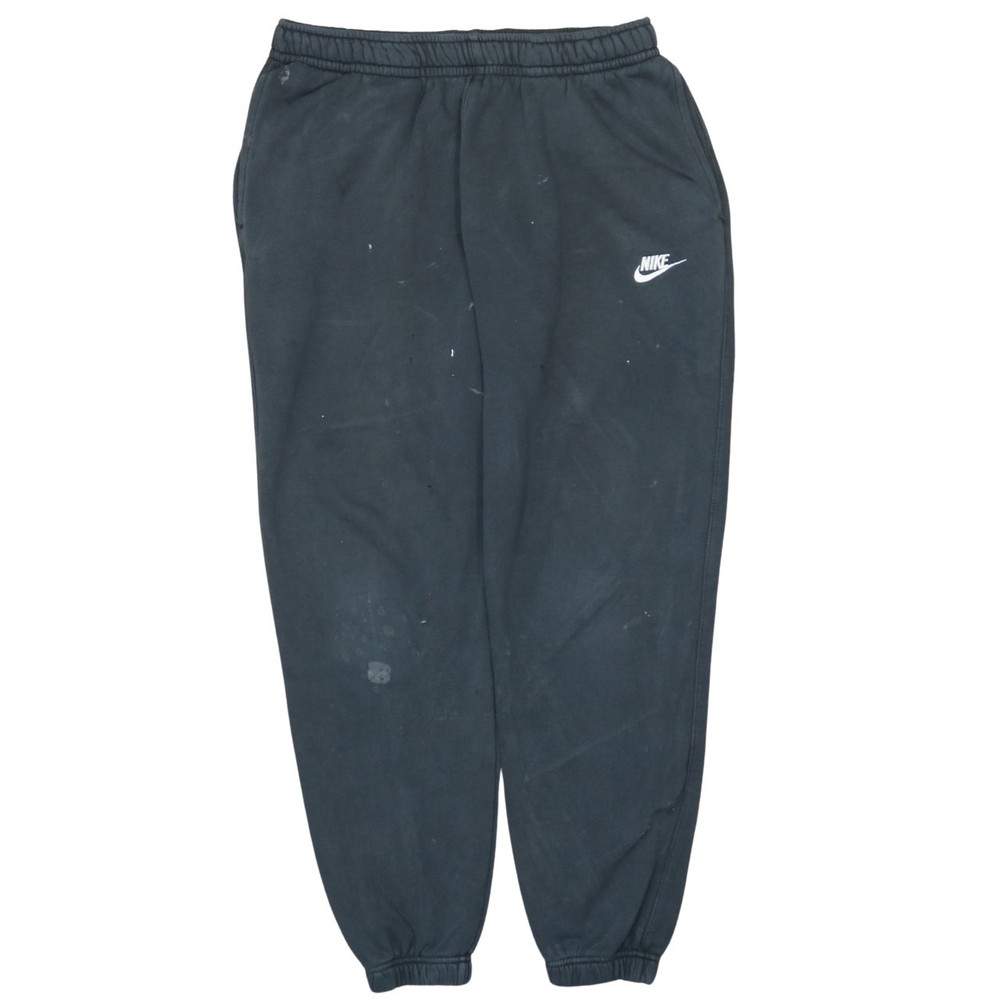 Nike Mens Joggers Black Fleece Elastic Waist Tapered Leg Lounge Sweatpants L