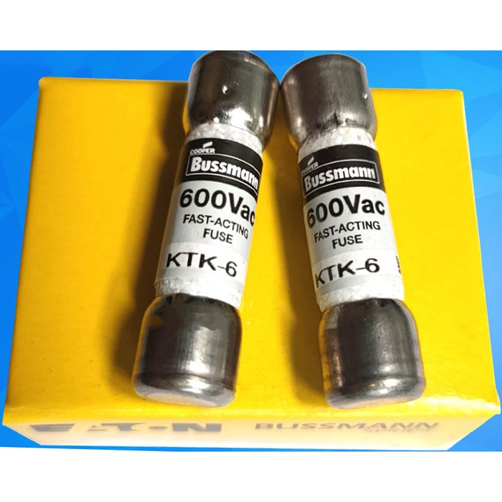 10pcs new Bussmann KTK-6 (6Amp) KTK 6A 600Vac Fuses Fast Acting Fuse