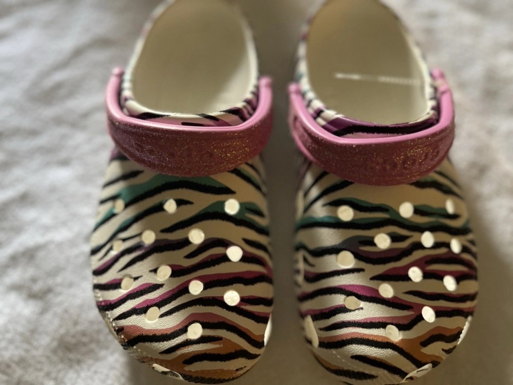 Crocs Multicolor Clogs Size 5 Comfortable Lightweight Slip-Ons