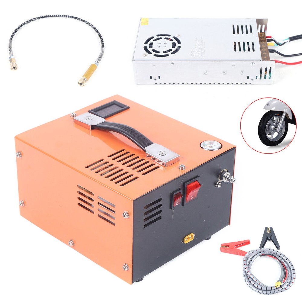 110V/12V PCP Air Compressor 4500PSI 30Mpa 300Bar High Pressure Pump 350W