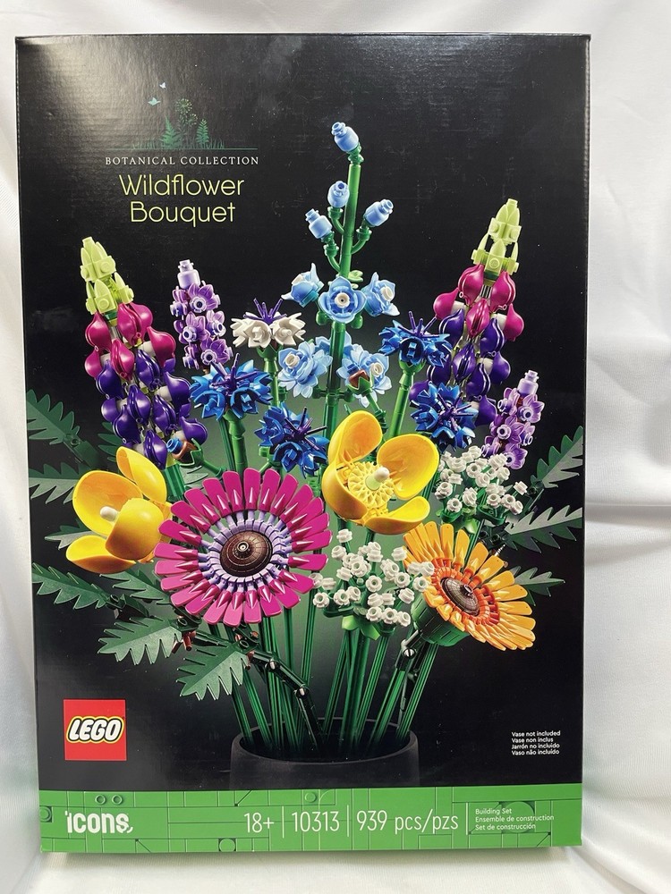 LEGO 10313 Botanical Collection Wildflower Bouquet Building Set 939 Pieces NIB