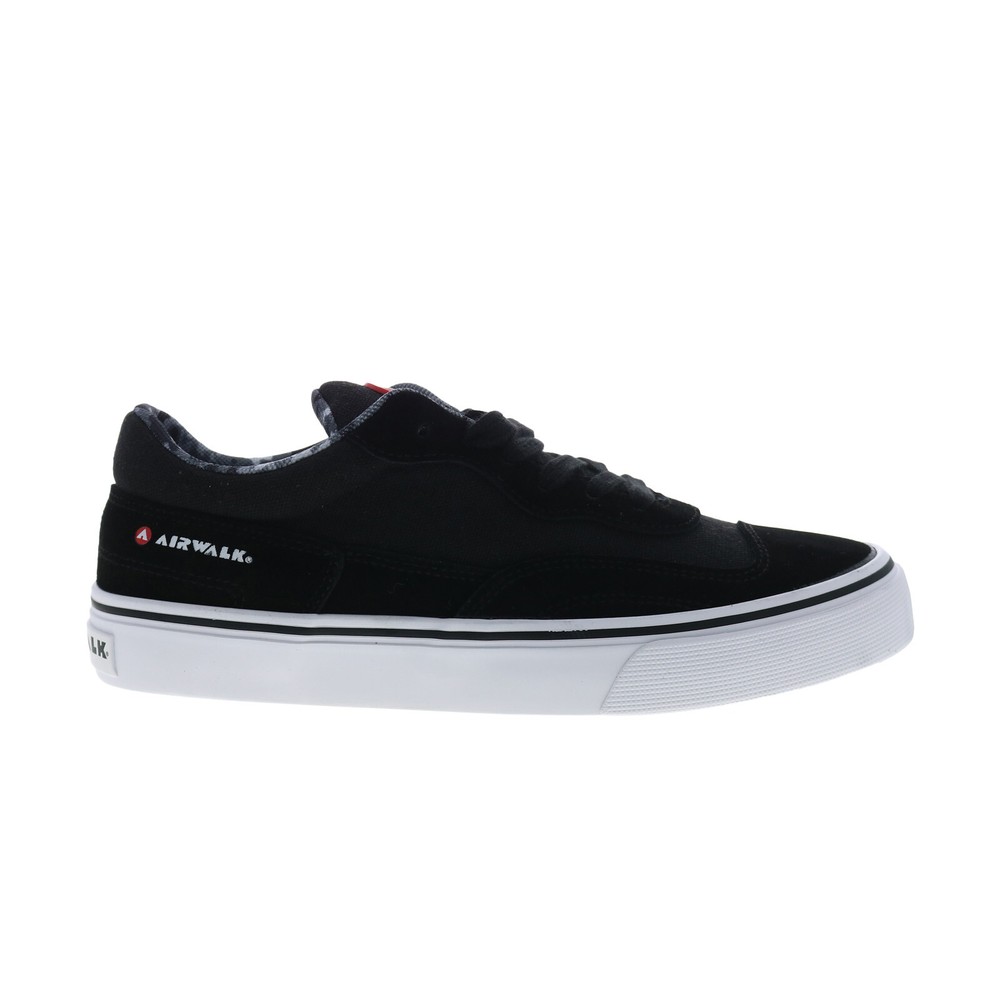 Airwalk Kickflip CW06510M Mens Black Suede Skate Inspired Sneakers Shoes