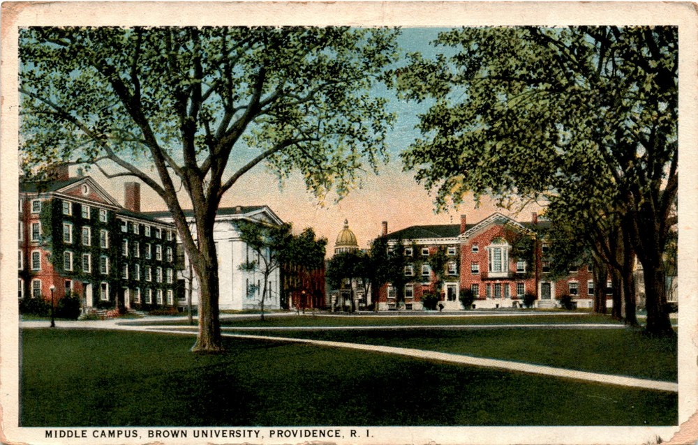 MIDDLE CAMPUS, BROWN UNIVERSITY, PROVIDENCE, R. I., BLANCHARD Postcard