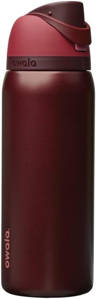 Owala Insulated Stainless Steel Water Bottle with Straw, 32Oz Black Cherry