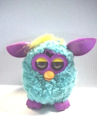 FURBY Interactive Teal Blue Plush Pet Toy Hasbro Electronic Digital Eyes