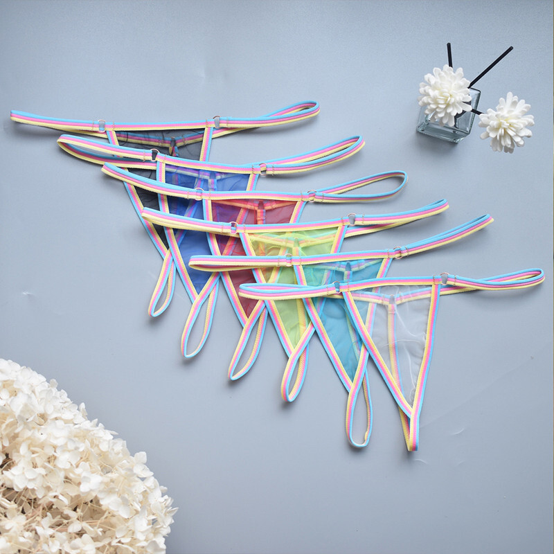 Sexy Womens T-back Panties Mesh Thong G-string Briefs Lace Lingeries Underwear -