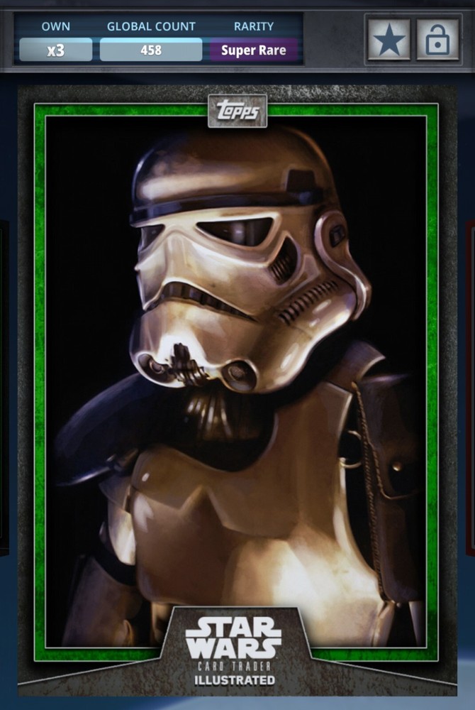Topps Star Wars Card Trader Illustrated 2019 Green CTI Stormtrooper