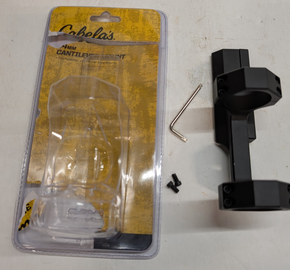 Cabelas 34mm Cantilever Scope Mount Black for Picatinny Weaver Rails