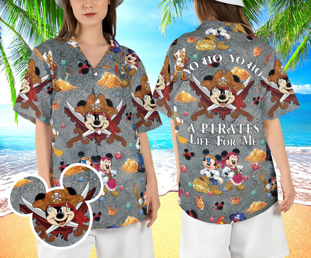 Mickey Friends Pirates 3D HAWAII SHIRT Best Price US Size Father Day Gif-image