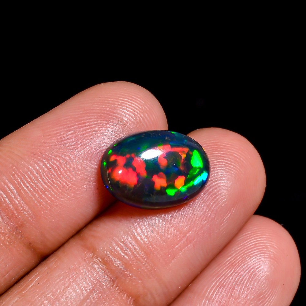 Jeweler's Choice: 3.5ct Black Welo Opal Cabochon - 13x9mm Oval - Stunning Fire