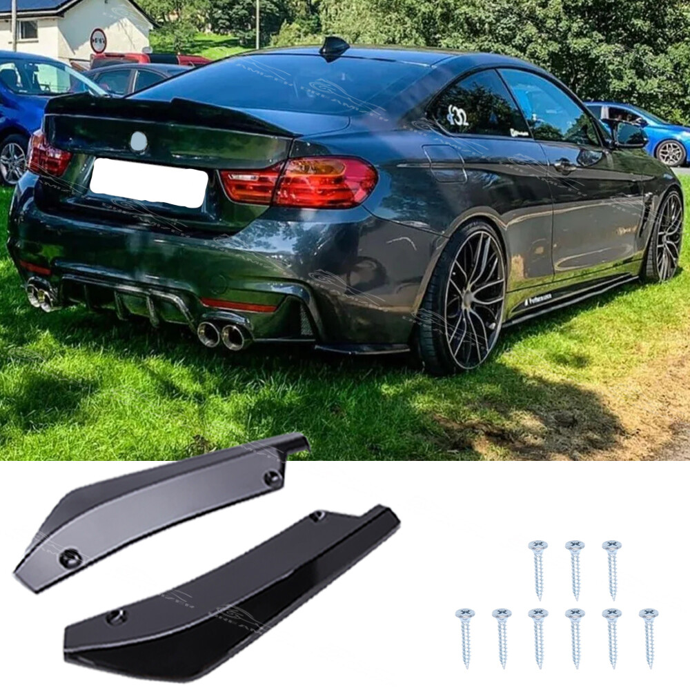 For 4 Series F32 F33 F36 Sport Gloss Rear Spats Bumper Diffuser Splitter Canards
