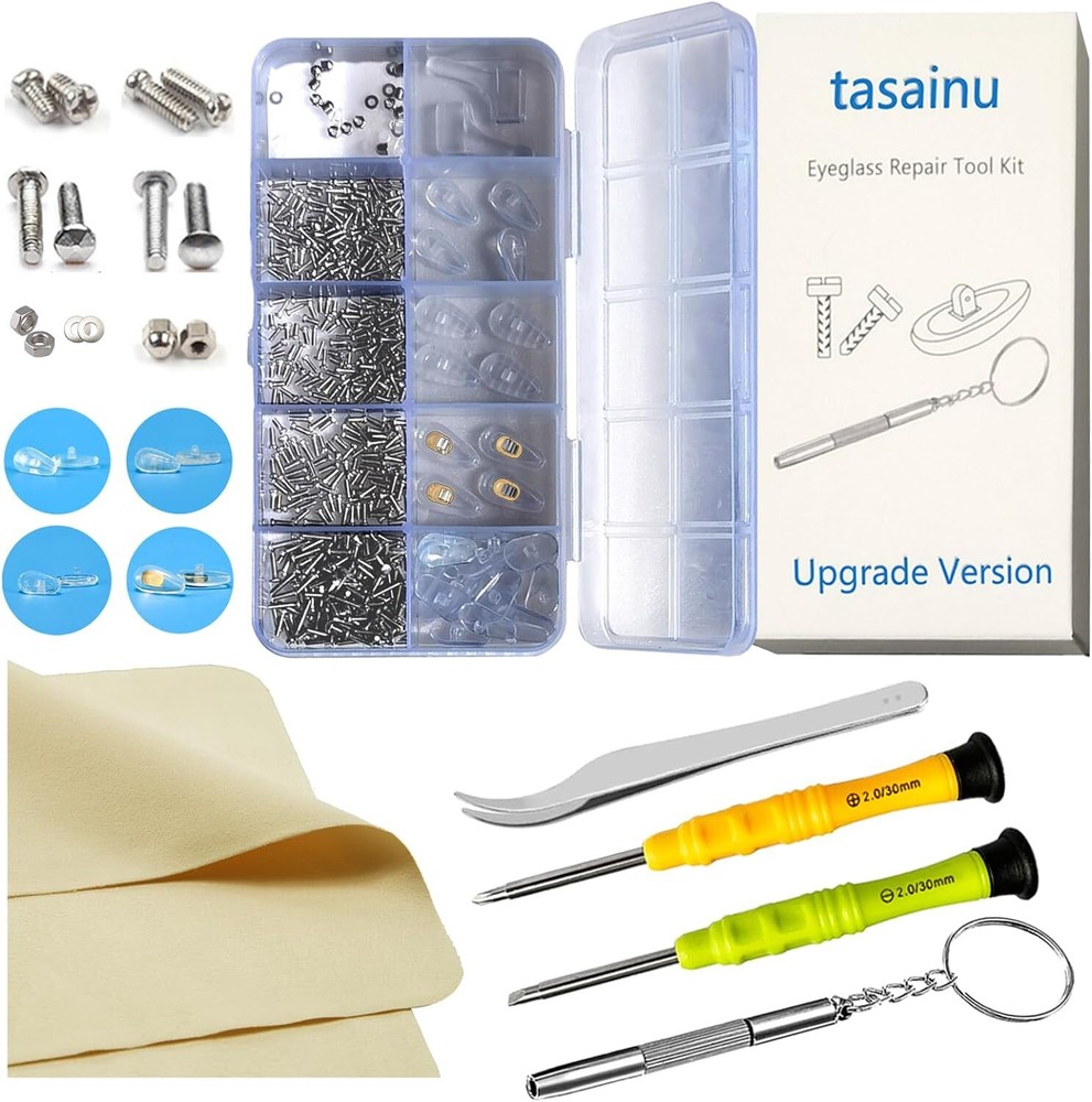 Upgrade Version Eyeglass Repair Kits, Repair Tools Kit Comes with 520 PCS of Gla