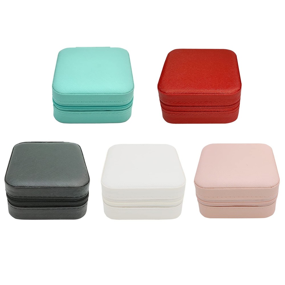 Mini Travel Jewelry Organizer Case - Portable Compact Jewelry Box