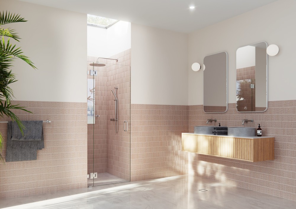 Halo 78H x 32.25W Nickel Frameless Hinged Glass Shower Door