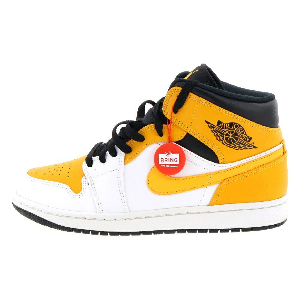 Nike Air Jordan 1 Mid University Cut Sneakers Yellow 554724-170 26.5cm GEU26