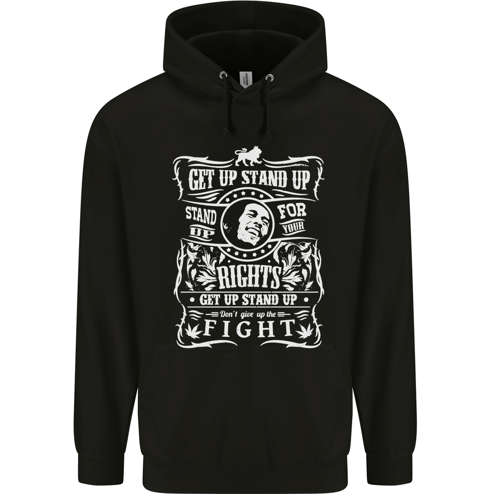 Get up Stand up Reggae Music Mens 80% Cotton Hoodie