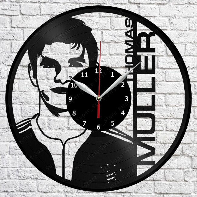 THOMAS MÜLLER Vinyl Clock Record Wall Clock Decor Fan Art Home 3552