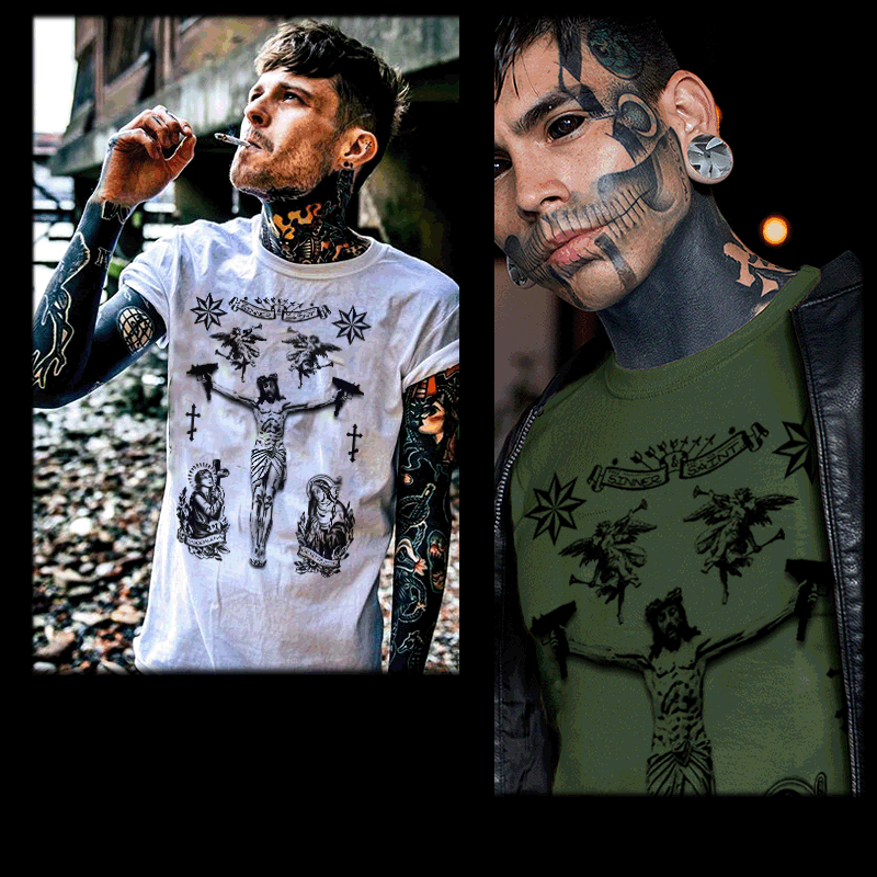 Russian Mafia Gangster Crime Tattoo Mobster Hitman Graphic Tee