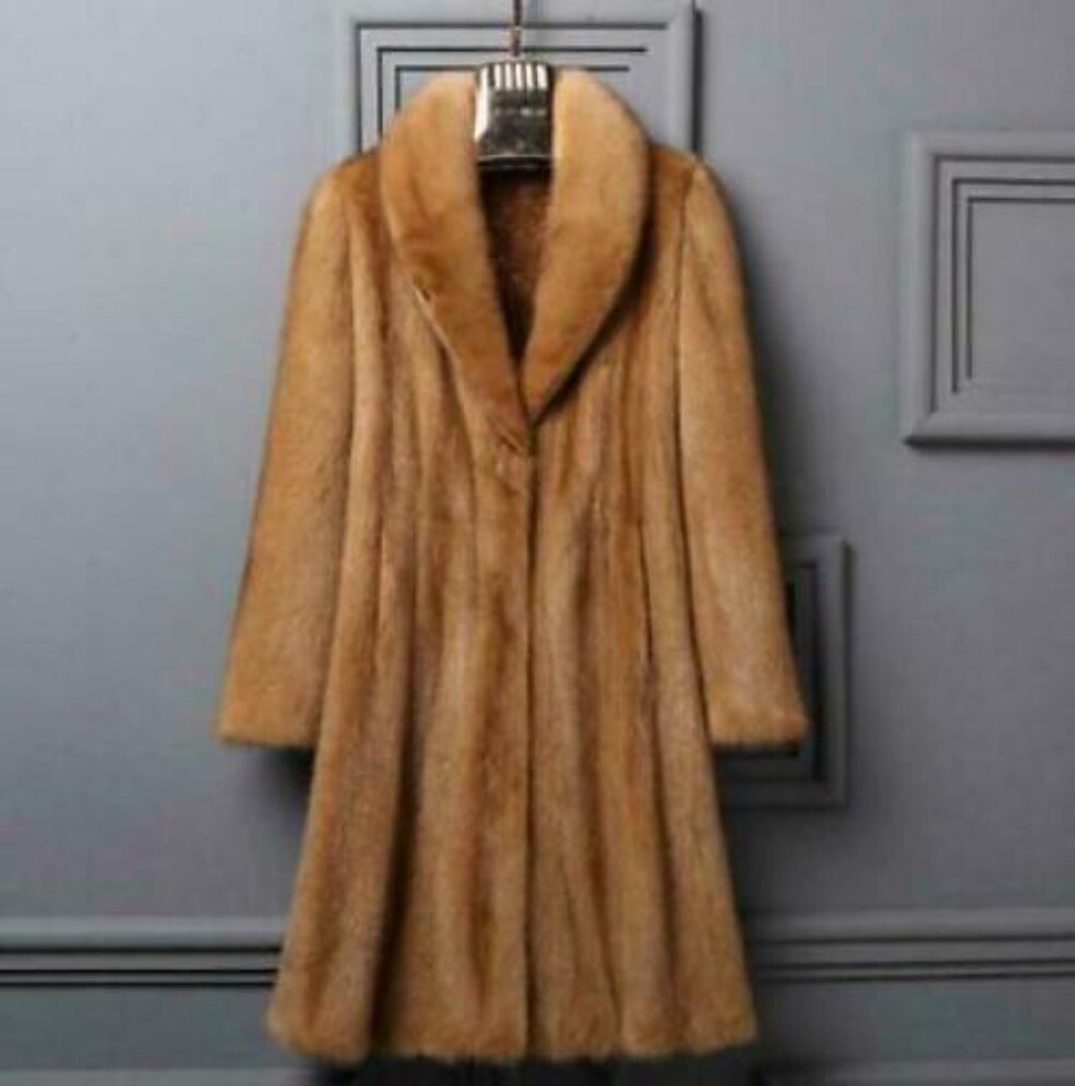 Womens Winter Warm Eco friendly Fur Long Jacket Parka Mink Thick Coat Size M-4XL