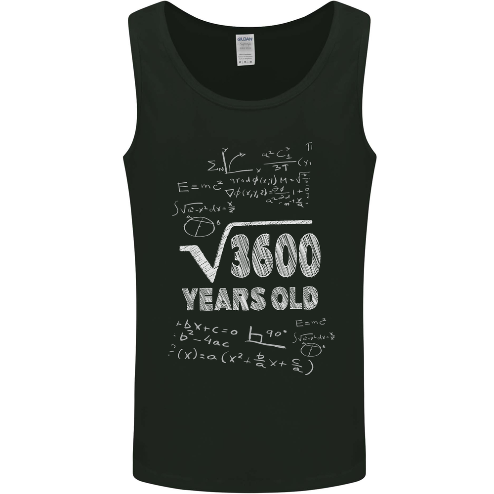 60th Birthday 60 Year Old Geek Funny Maths Mens Vest Tank Top