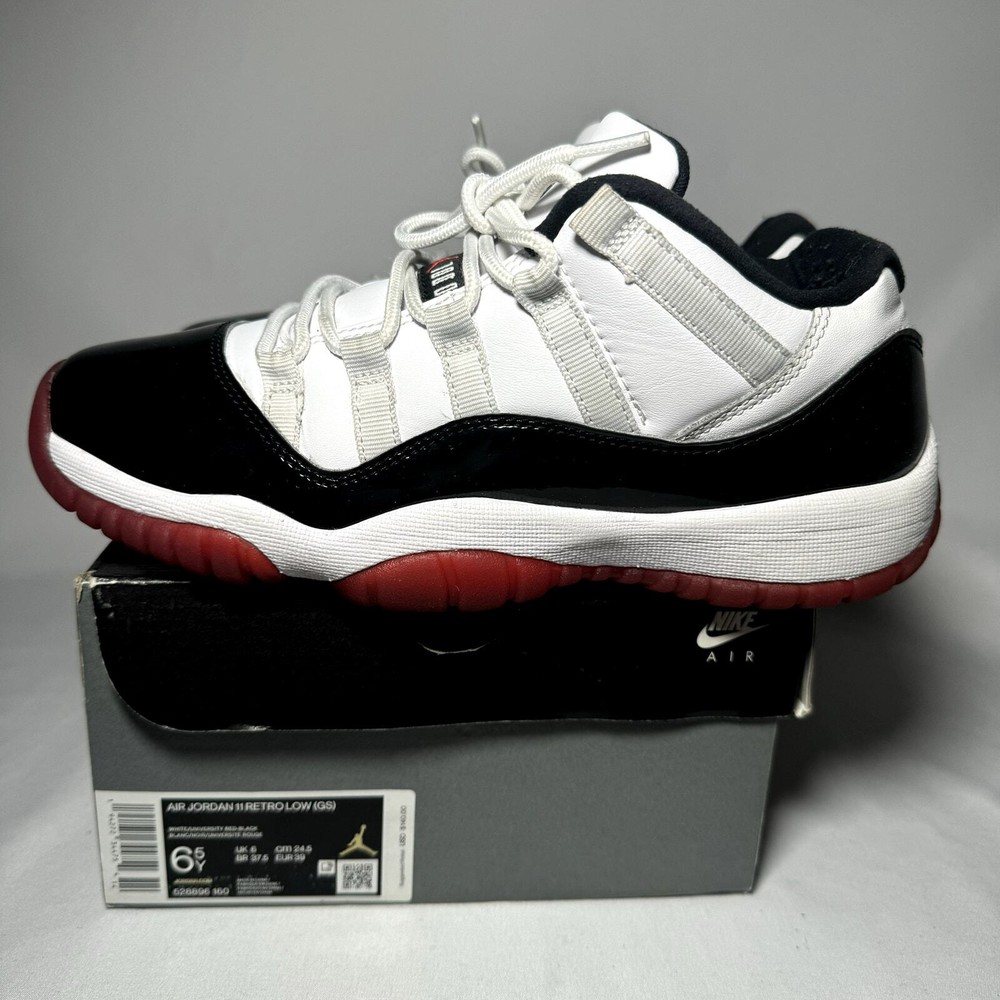 Size 6.5 - Nike Air Jordan 11 Retro Low GS Concord-Bred Men's Shoes - 528896 160