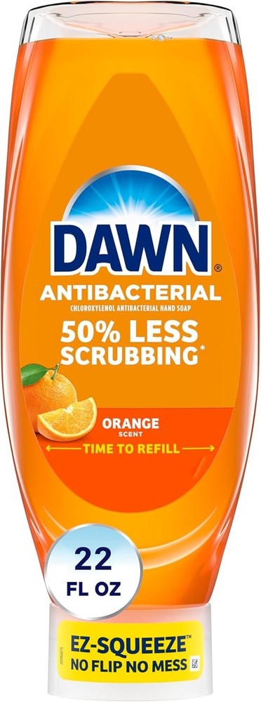 Dawn Ultra Antibacterial EZ-Squeeze Hand Soap, Orange, 22 Fl Oz