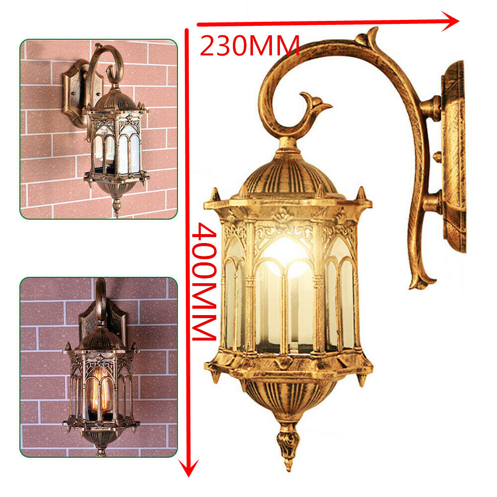 Vintage Aluminum Wall Light Sconce for Indoor Outdoor Garden Yellow
