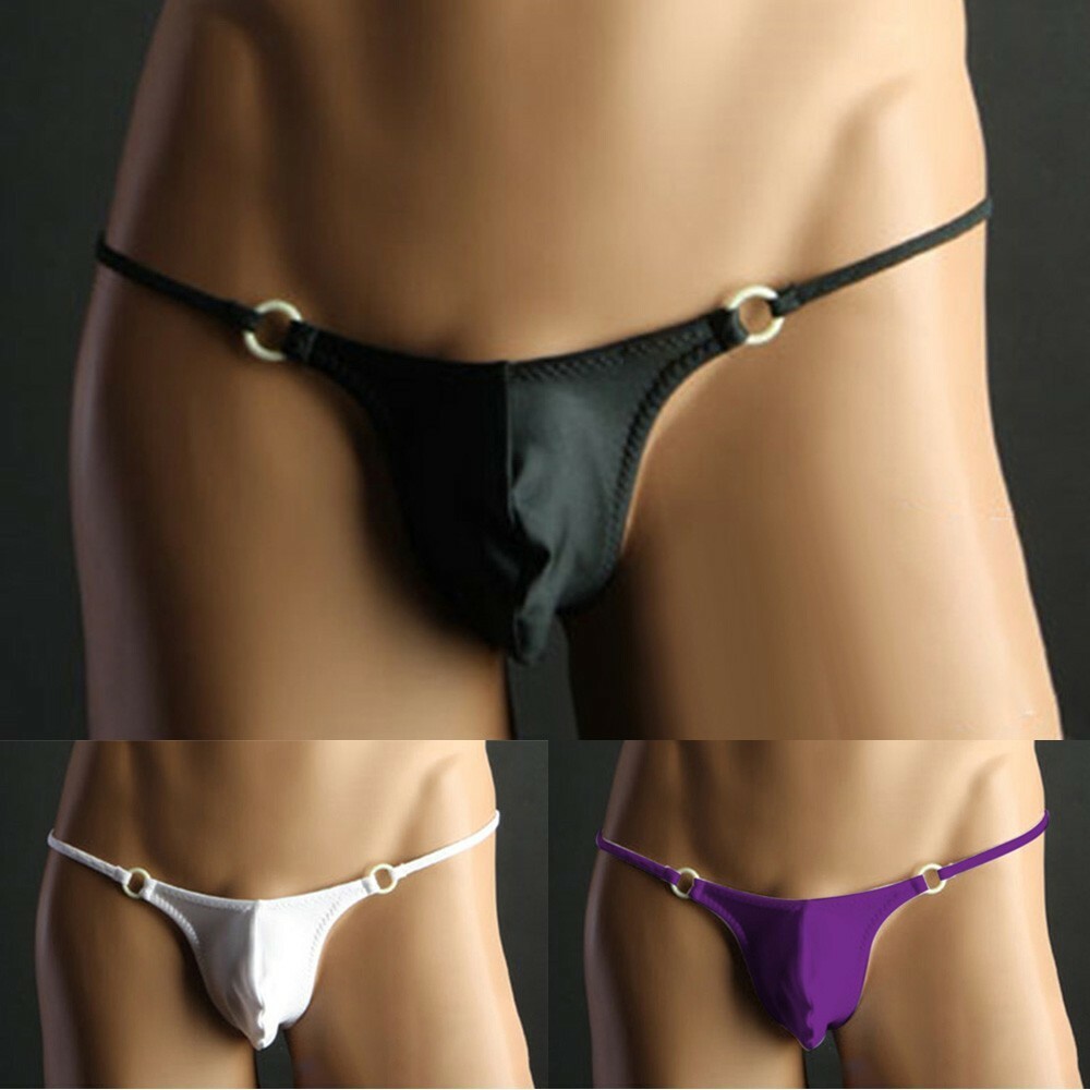 Mens Low-rise G-String Underwear T-Back Briefs Sexy Micro Thong Low Rise Comfy