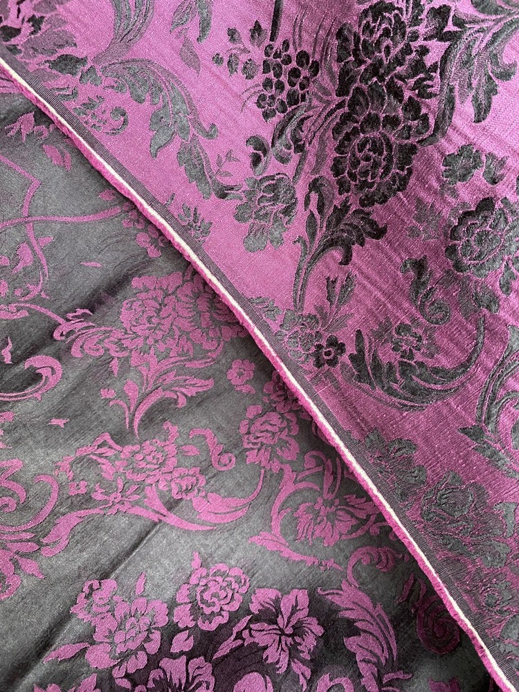 Silk Linen Brocade Fabric By HALF YARD 40 Momme Heavy