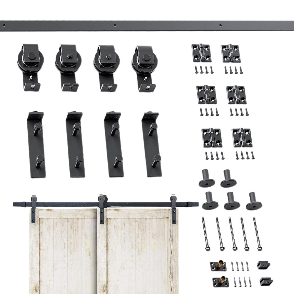 28-76in Barn Door Hardware Kit Top Mount Bifold Door Track System