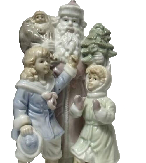 Vintage Pre-Owned Santa Claus Christmas Ceramic Music Figurine for Kids