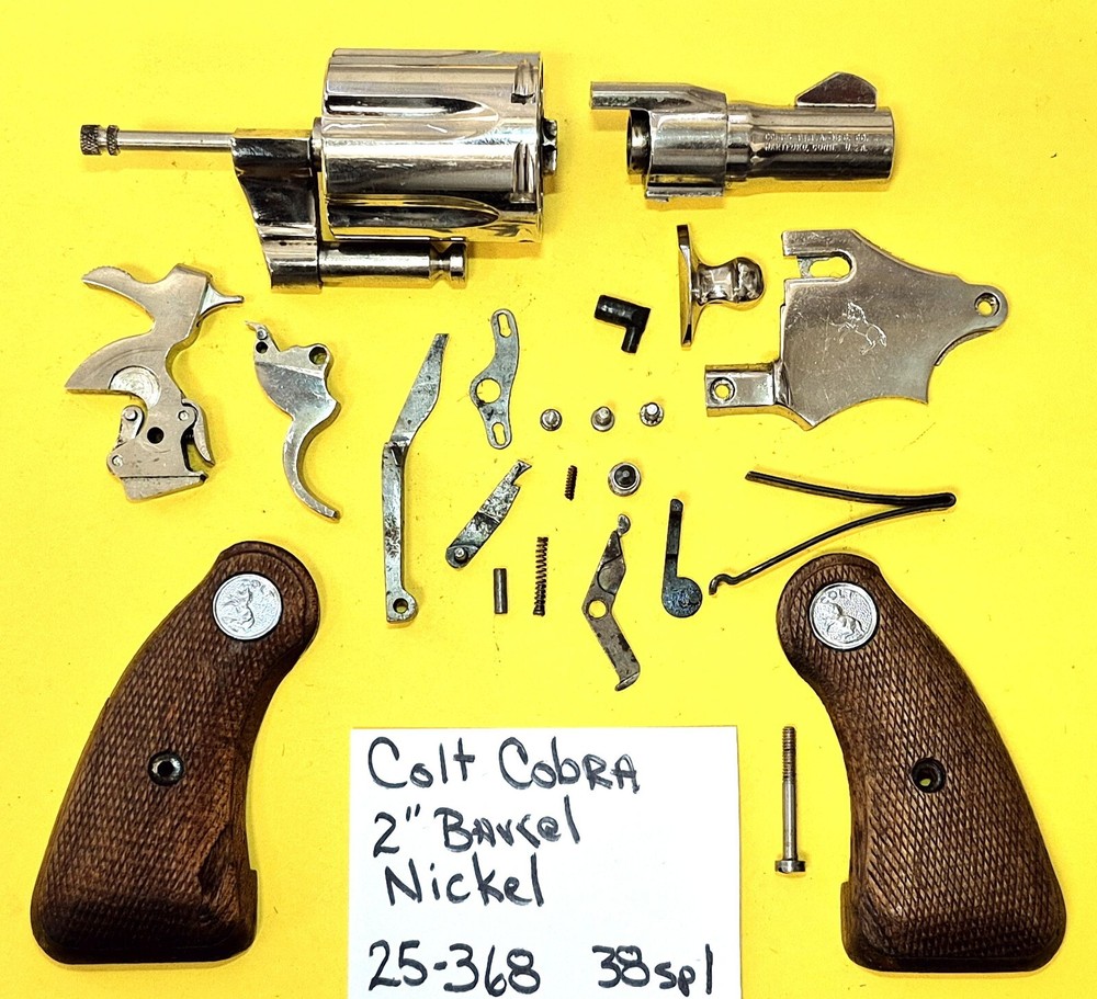 Colt Cobra D Frame .38 Sp Nickel Revolver Excellent Condition Item 25-368